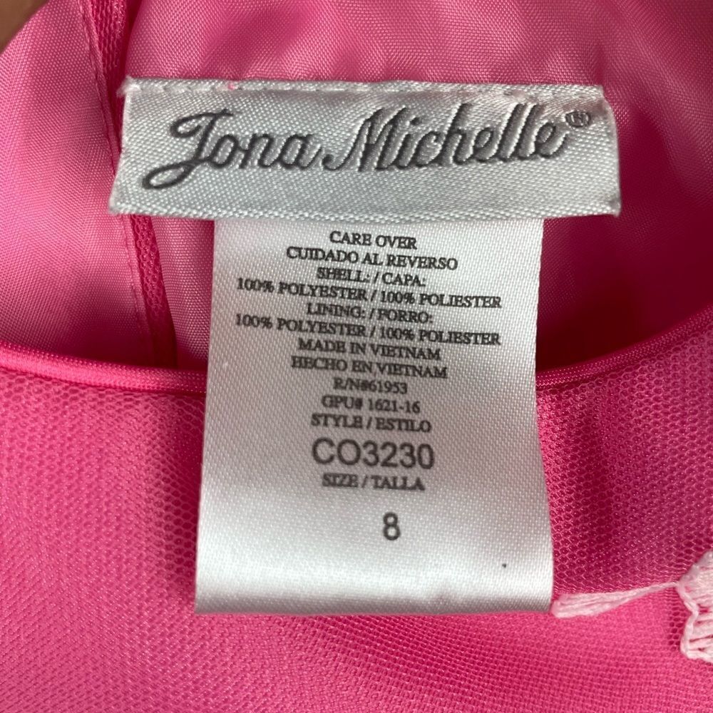 Joan Michelle Pink Sleeveless Formal Dress Size 8 EUC - Picture 6 of 6
